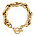guldpläterat armband med stora ovala länkar från Edblad
