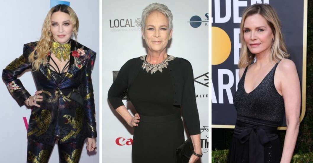 Madonna, Jamie Lee Curtis och Michelle Pfeiffer är alla födda 1958. Madonna, Jamie Lee Curtis och Michelle Pfeiffer