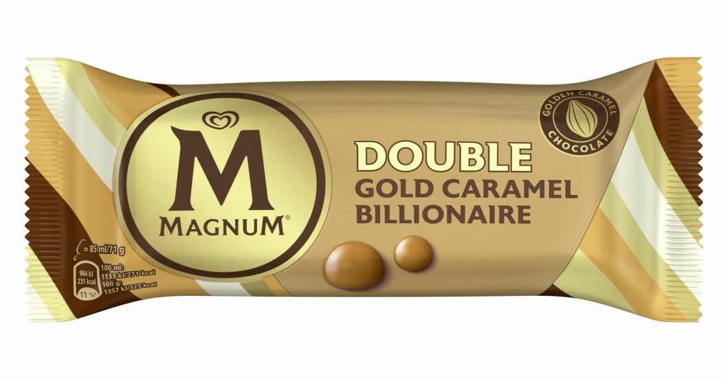 förpackningen till magnum guld