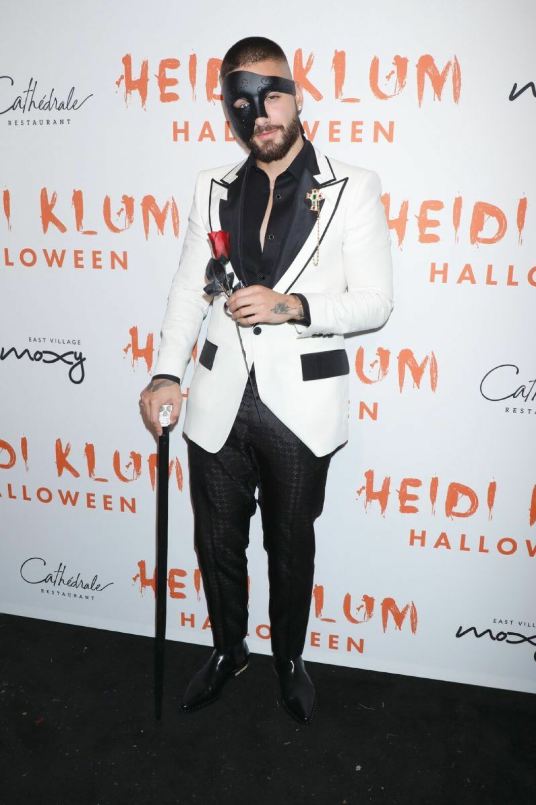 Maluma. Maluma på Heidi Klums halloweenfest 2019