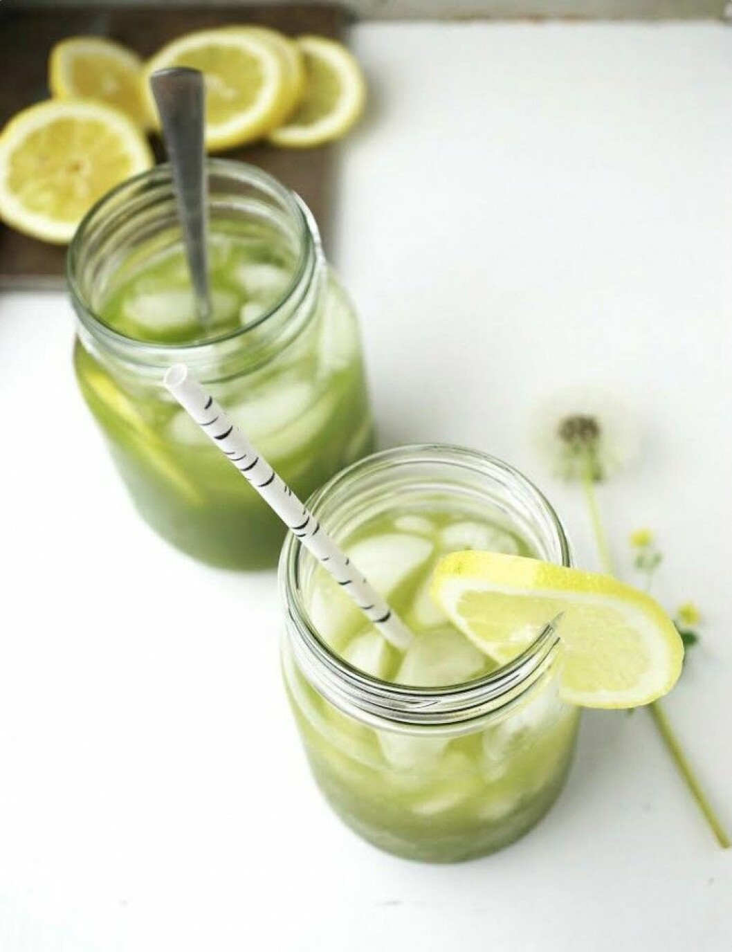 Frisk drink med matcha. Frisk drink med matcha