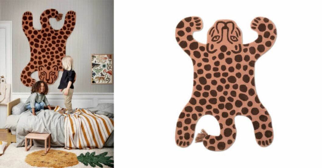 Matta med leopard, barn