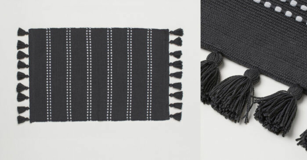 Badrumsmatta med tofsar, H&M Home