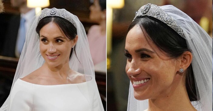 Meghan Markle vid bröllopet med prins Harry 2018.