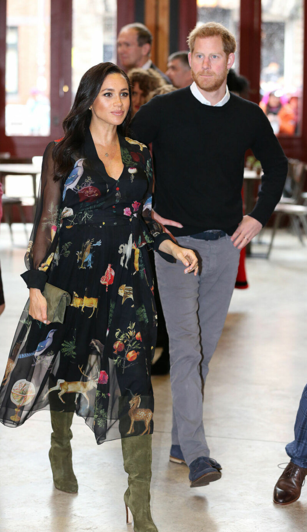 Meghan Markle i klänning från Oscar de la Renta. Foto: Polaris/TT Meghan Markle i klänning från Oscar de la Renta