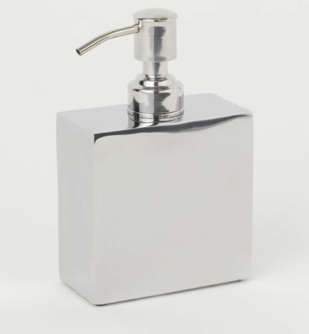 Tvålpump i silvrig metall från H&M Home