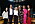 Fr v Ebba Andersson, Nicklas Sigurdsson, Carina Bergfeldt, Micael Bindefeld, Tina Nordström och Molly Hammar under inspelningen av SVT:s talkshow Carina Bergfeldt.