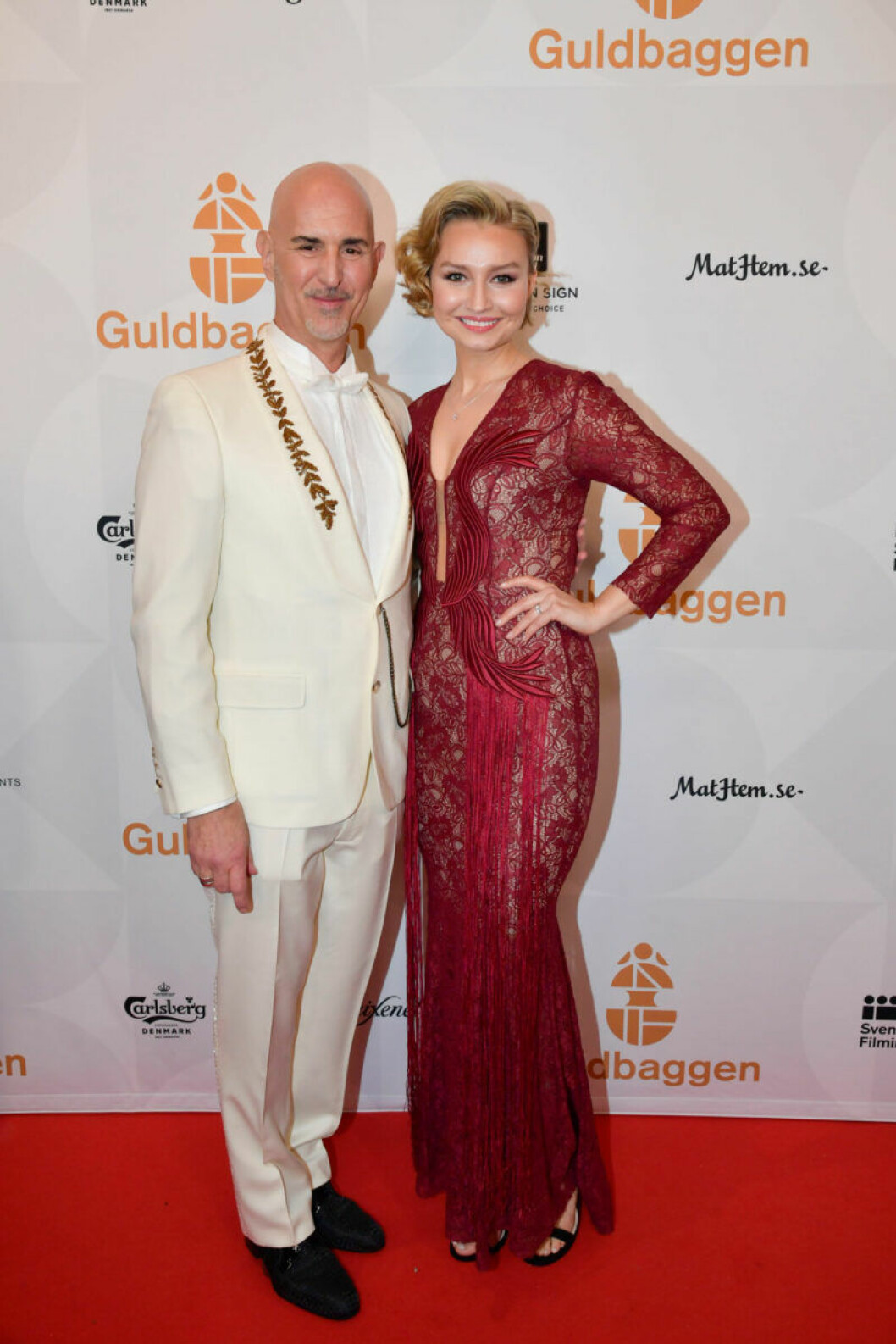 Micael Bindefeld och Ebba Busch Thor. Röda mattan, Micael Bindefeld och Ebba Busch Thor