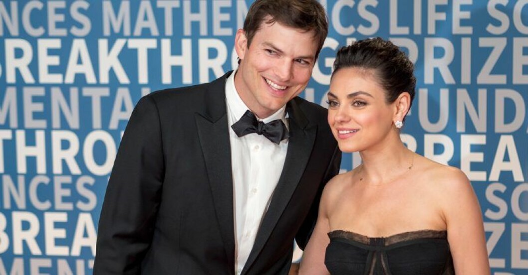 Ashton Kutcher och Mila Kunis på röda mattan
