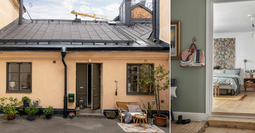 Det lilla gårdhuset på Södermalm är nu till salu – kika in