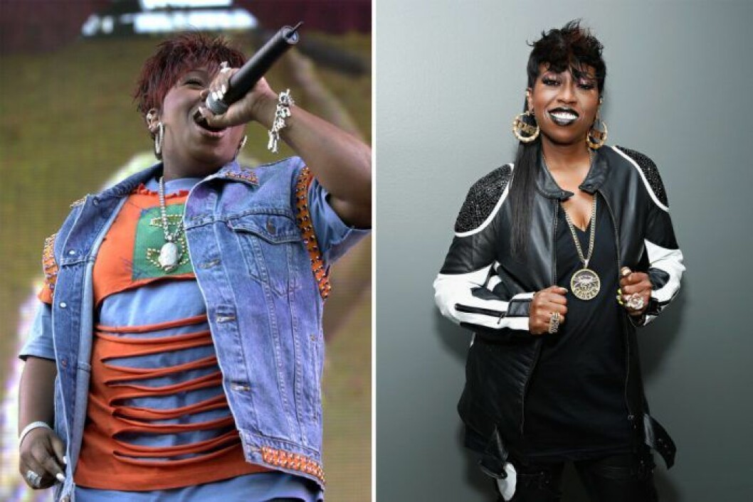 Missy Elliot 2001 och 2013. Foto: Getty Missy Elliot.