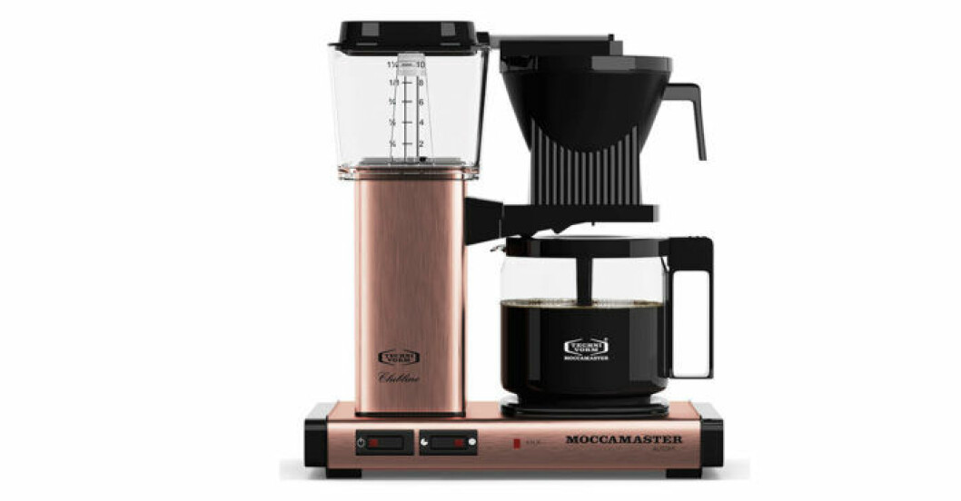 Klassisk Moccamaster i trendig kopparfärg