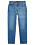 blå raka croppade jeans för dam från lee
