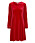 röd knälång klänning i sammet med långa ärmar från Cellbes