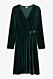 Mörkgrön sammetsklänning från Monki