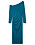 blå klänning av skimrande trikå, kroppsnära passform och one shoulder från stockh lm studio