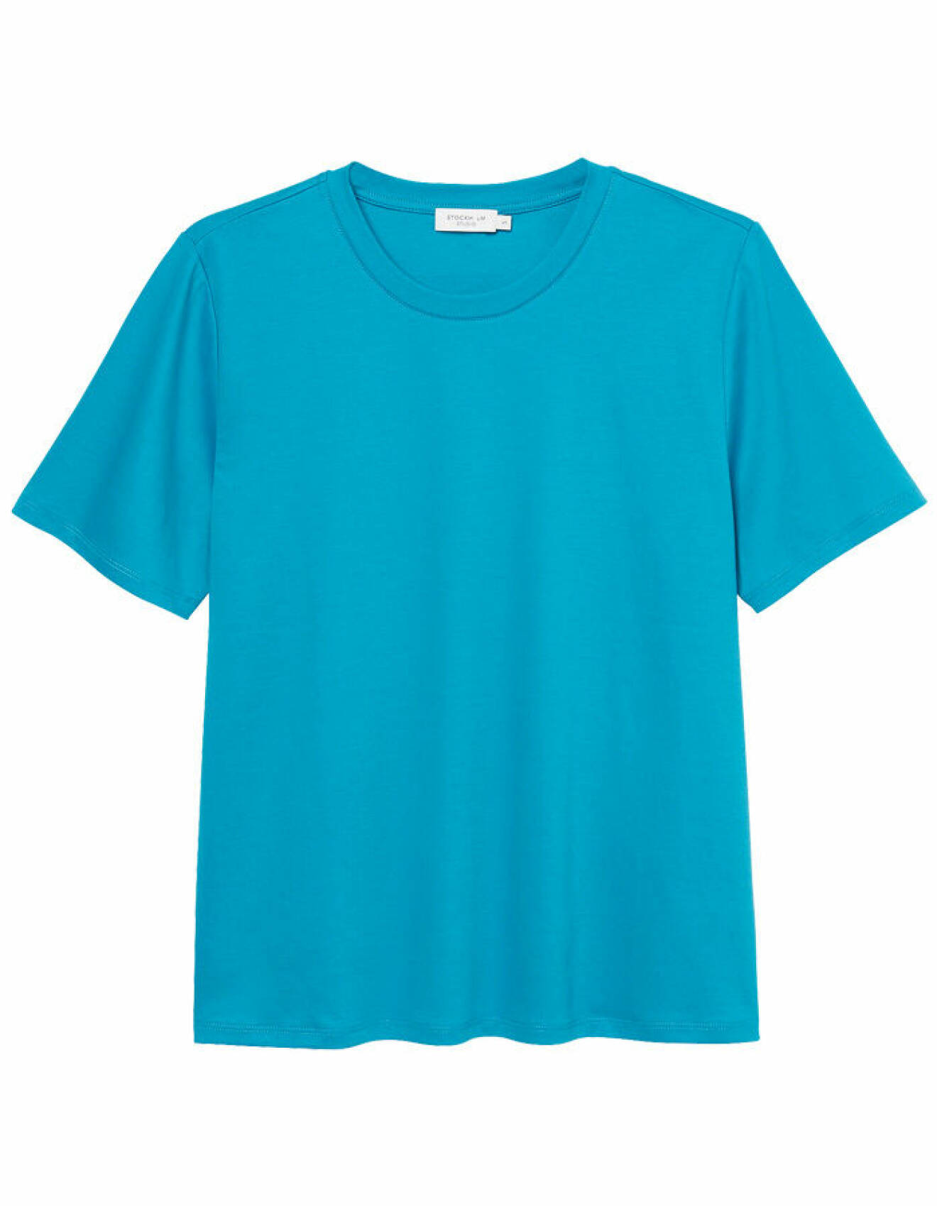 t-shirt av bomull för dam i blått från stockh lm studio /mq