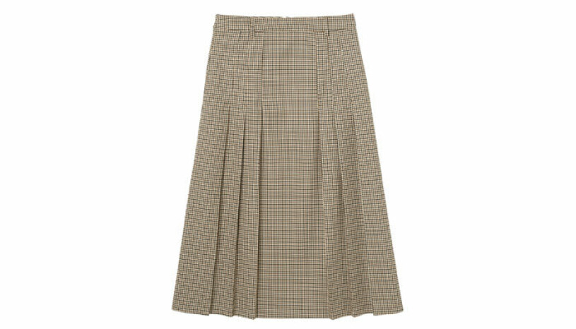 Kjol, 799 kronor. <a target="_blank" href="https://www.marqetstores.se/stockh-lm-carrie-skirt-sandshell-check/?utm_source=nativefemina&utm_medium=referral&utm_campaign=campaign10&utm_content=femina">Shoppa här!</a>