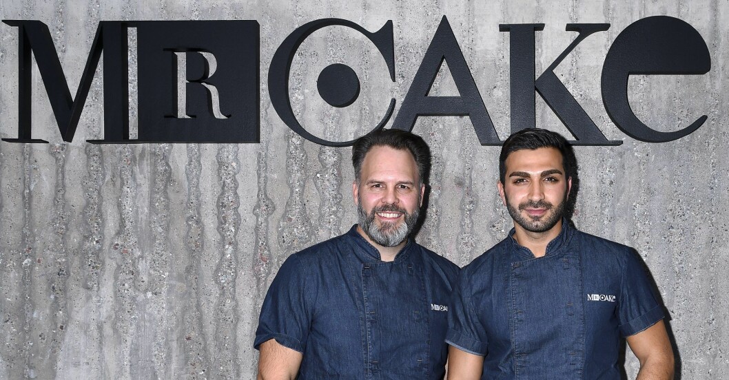 Kungen av kakor, Mr Cake själv, Roy Fares (t.h.), tillsammans med delägare Mattias Ljungberg (t.v.). Roy Fares på Mr Cake