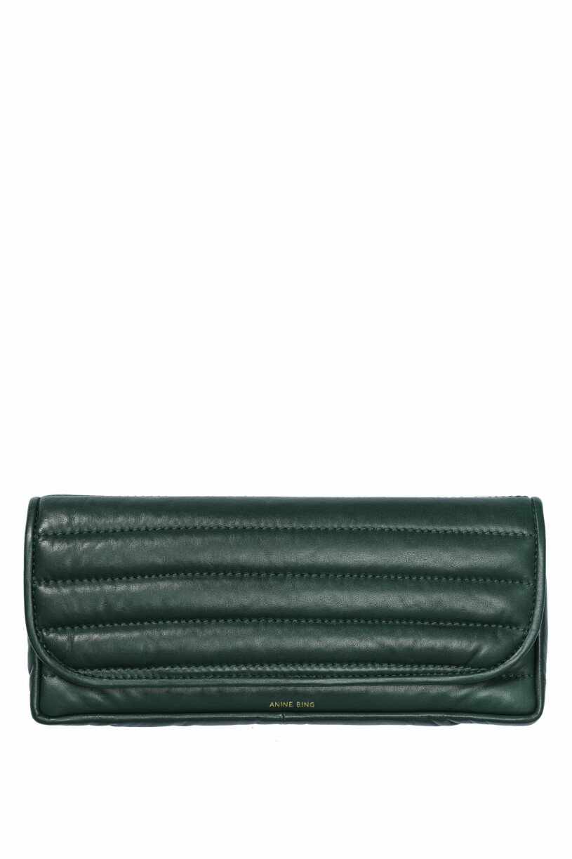 Anine Bing x Helena Christensen grön clutch