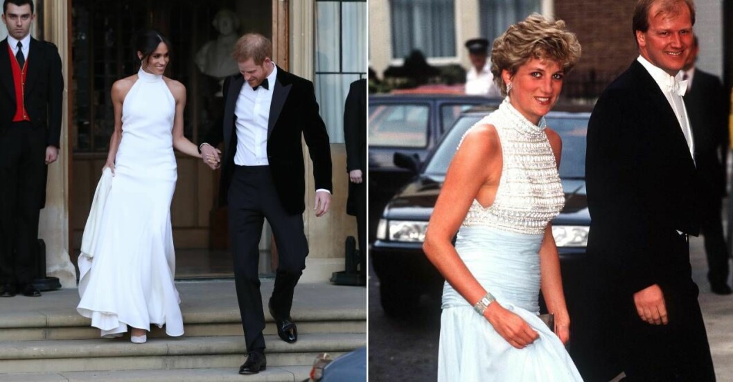Meghan och Diana i halterneck