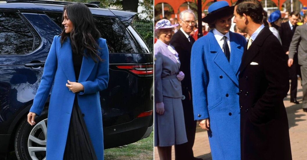 Meghan och Diana i blått