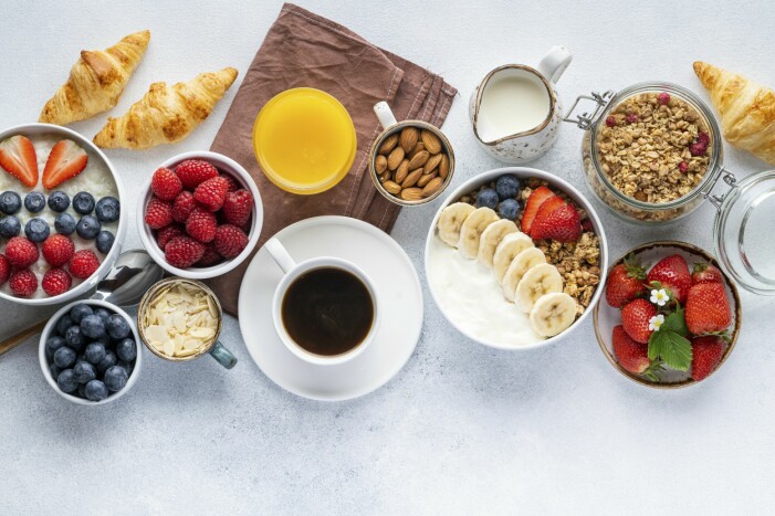Stor nyttig frukost. Nyttig frukost.