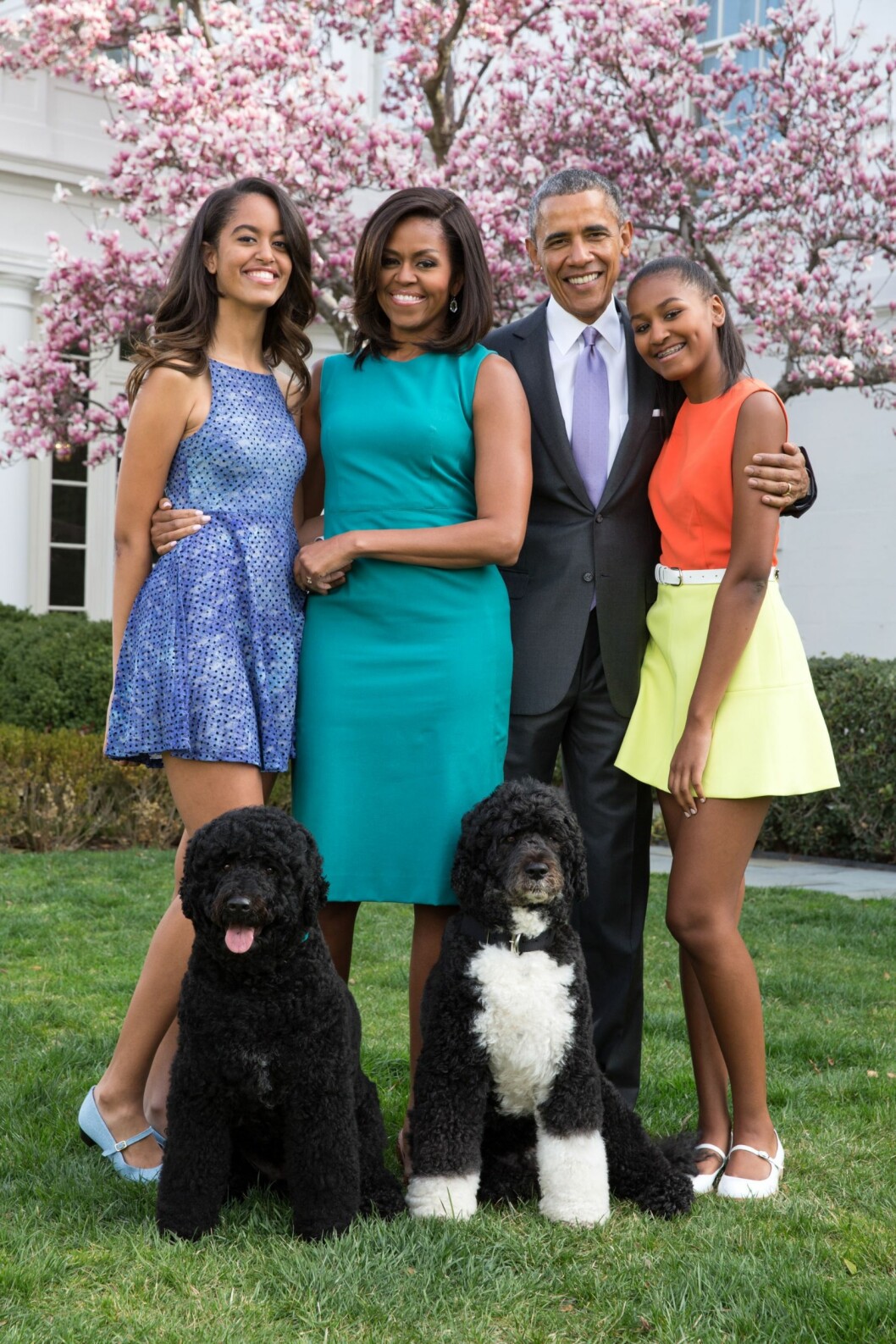 Familjen Obama under tiden i Vita huset. familjen obama