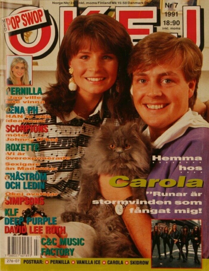 Tidningen Okej med Runar och Carola