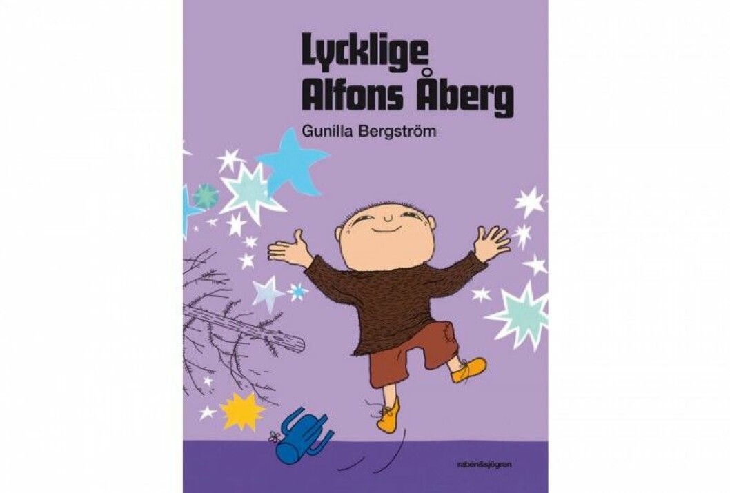 boken Lycklige Alfons Åberg av Gunilla Bergström (Raben & Sjögren)