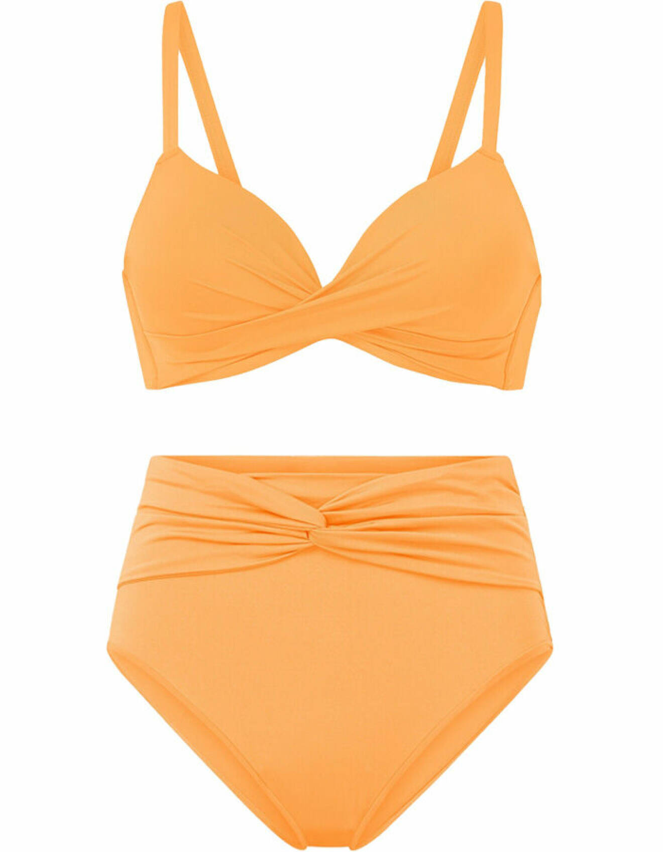 orange bikini med bygel från ellos badkollektion