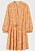orange mönstrad klänning