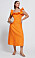 orange midiklänning med volang för dam från &amp; other stories