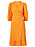 orange klänning i omlottmodell med knytning i midjan