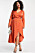 orange satinklänning med omlott klänning i större storlekar och plus size från Asos Design Curve sommaren 2022