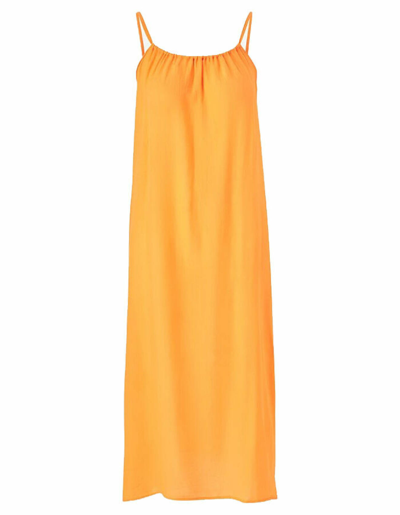 orange strandklänning med smala band från ellos