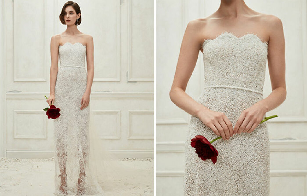 Spets, rosetter och fjädrar syns ofta hos Oscar de la Renta
