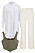 outfit med vit skjorta, vita jeans och grön korsett