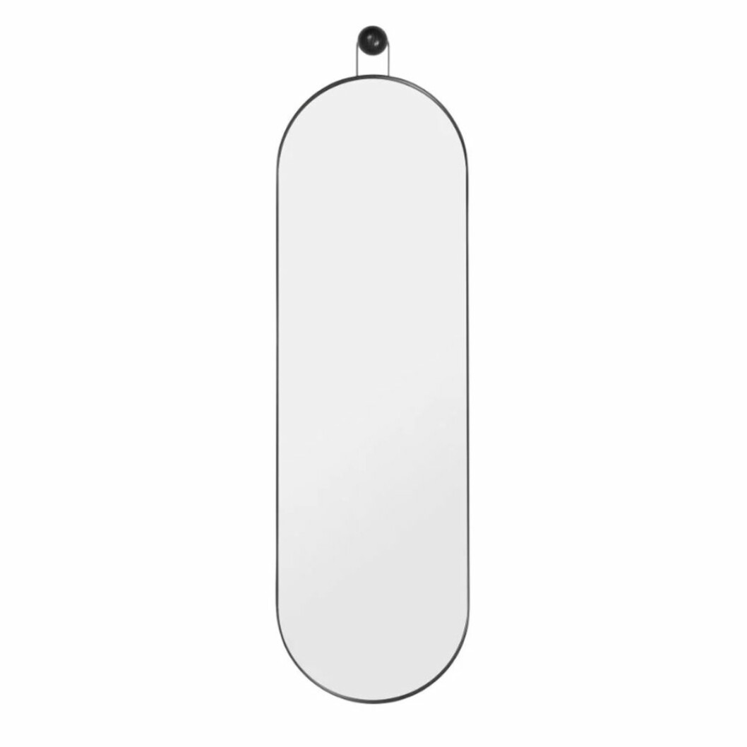 Oval spegel med svart ram från Ferm Living