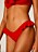 Röda bikinitrosor med volang i sidorna. Bikinitrosor från Oysho.