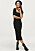 påskrea 2022 – svart kortärmad ribbad klänning från Ellos Collection