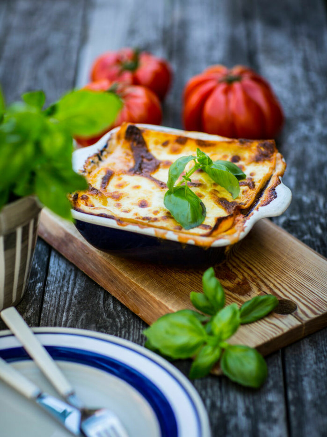 Vegetarisk lasagne. Foto DAVID BACK. Vegetarisk lasagne