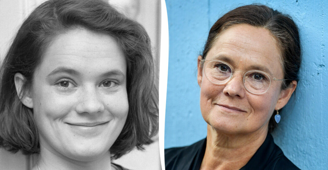 Pernilla August 1983 och 2019. pernilla august