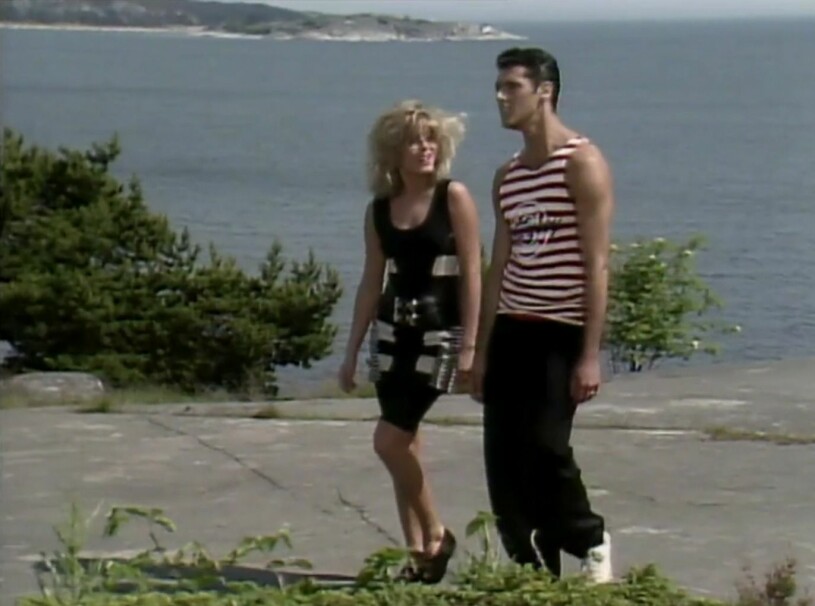 Pernilla Wahlgren och Emilio Ingrosso i Only your heart-videon.