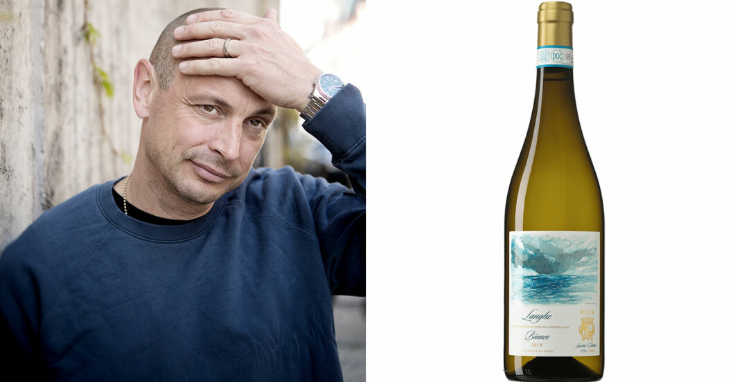 Petter och en flaska vitt vin