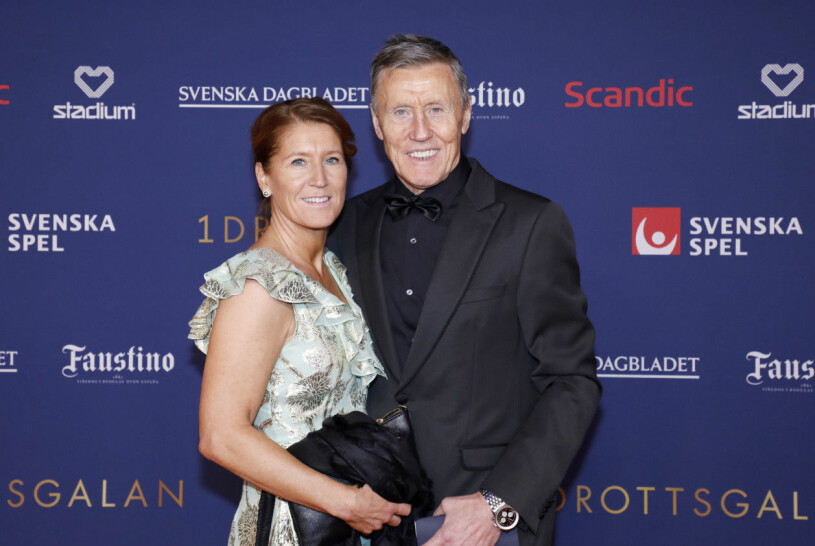 Pia tillsammans med maken Börje Salming på Idrottsgalan i Globen i Stockholm tidigare i år. Pia Salming tillsammans med maken Börje Samling på Idrottsgalan 2020