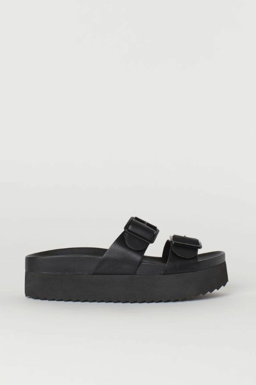 Svart platåsandal