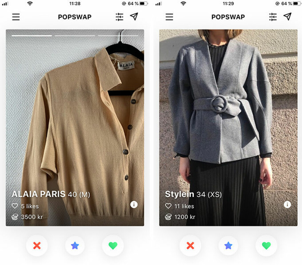 Du svajpar höger om du gillar plagget. Blir det sedan en match kan ni byta kläder och accessoarer med varandra. Popswap är nya klädappen där du kan byta plagg och accessoarer med andra.