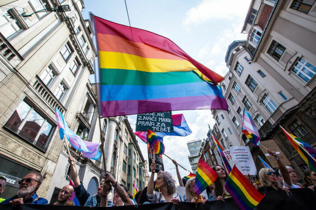 En bild från en Pride-parad. 