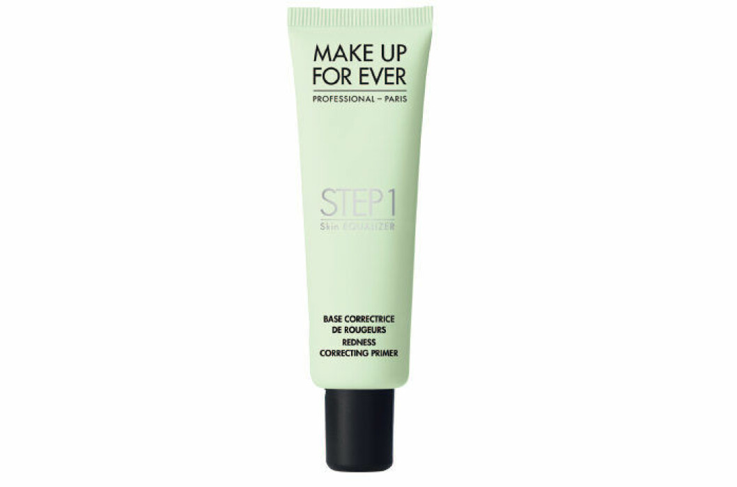 Redness Correcting Primer är räddaren i nöden för alla som har rodnader. Den gröna färgen, som inte syns på huden, neutraliserar röda toner och gör att din foundation sitter perfekt. Ingår i primerserien Skin Equalizer från Make Up For Ever. Ca 285 kr. primer8
